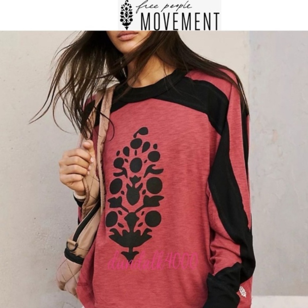 NWOT Free People Movement All About It Logo Longsleeve , Size Small